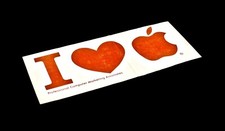 Vintage Apple Computer Swag | I ( 3) Heart My Apple | Retro 70s Bumper Sticker picture