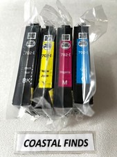 Epson 702 Ink Cartridge CMYK Set of 4 INITIAL NEW OEM Sealed 702i WF-3720 3730 picture