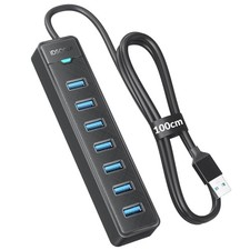 iDsonix 7-Port USB 3.0 Hub [1m Cable] USB Expansion Hub High-Speed ​​5Gbps Data picture