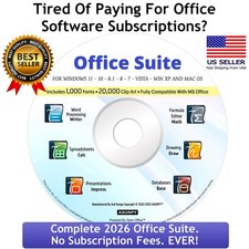 Open Office Software Suite for Windows Word Processing Home Student Business DVD picture