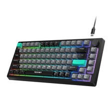 TECKNET Gaming Keyboard 75% Wired Keyboard RGB Backlit 82-Keys with Volume Kn... picture
