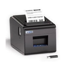 vretti Thermal Receipt Printer, 3'1/8 80mm Direct Thermal Printer with USB Se... picture