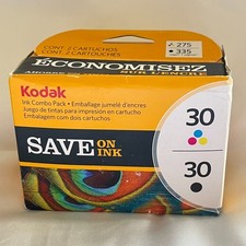 New Genuine Kodak 30 Black And Color Inkjet Printer Cartridges OEM Combo 2 Pack picture