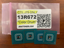 4 x 13R672 Color Drum Chip Refill for Xerox Color C75, J75 Press Printer ONLY  picture