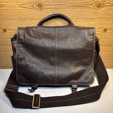 APC AMERICAN LEATHER Messenger Laptop Brown Crossbody Briefcase Bag 17