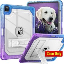 Case for iPad Pro 12.9 6th/5th/4th Gen Glitter Blue Purple, Shockproof Design picture