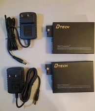 DTech Single Mode Dual SC Fiber Gigabit Media Converter – Open Box picture