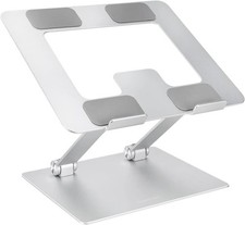 Amazon Basics Sturdy and Portable Ergonomic Laptop Stand for Desk, Adjustable Ri picture
