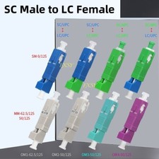 SC Male to LC Female UPC APC SM OS2 OM3 OM4 Hybrid Fiber Optic Adapter Converter picture
