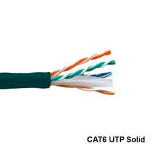 Kentek Green 1000' Cat6 UTP Solid Ethernet Bulk Cable 23AWG 550MHz PVC RJ45 picture
