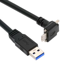 Cablecy Down Up Angled USB 3.1 Type-C Dual Screw Locking to USB3.0 Cable picture