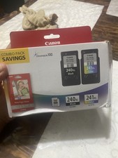 Canon PG-240XL CL-241XL Ink Combo Pack Black Color + 4x6 Photo Paper Sealed picture