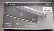 TEAMGROUP T-Create Expert 32GB (2x16GB) DDR5-6400 CL32 Desktop RAM Black picture
