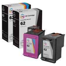 Reman Ink Replacements for HP 62 (1 Blk, 1 Color, 2-Pk) picture