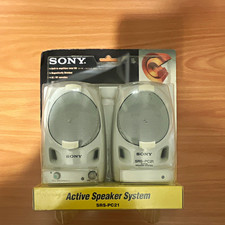 Sony SRS-PC21 2.0 Active Wired Computer Speakers 3.5mm Magnet Shielded White picture