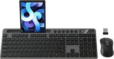 Ultra-Delgado Mini Teclado Inalambrico y Raton Combo Teclado Mecanico 2.4 picture
