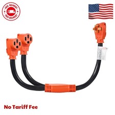 50 Amp Y Splitter Adapter Cord, NEMA 14-50, 4-Prong 240V Splitter for RV and EV picture