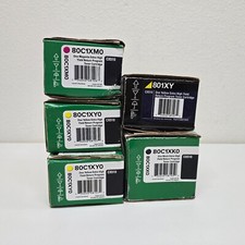 Lexmark 80C1XK0, 80C1XM0, , 801XY, and 80C1XY0 Genuine Toner Cartridges, NEW picture