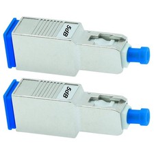 2 Pcs 5dB SC UPC Connector Fiber Optic Optical Single Mode Attenuator Metal Blue picture