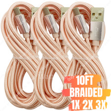 3/6 Pack USB Fast Charger Cable 10Ft for iPhone 14 13 12 11 X Charging Data Cord picture