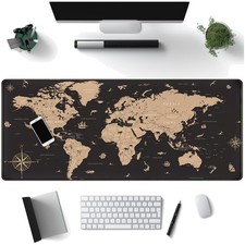 Extra Large Historical World Map Mouse Pad – Non-Slip Gaming Desk Mat 31.5x11.8 picture