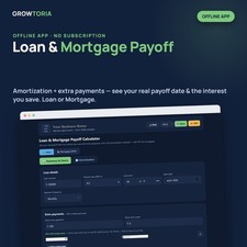 Loan & Mortgage Payoff Calculator App - Amortization, Extra Payment, PITI picture