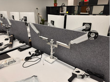 NEW HumanScale Dual Monitor Arms with M2.1 Powered Base picture