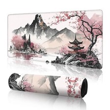 Watercolor Cherry Blossom Large Gaming Mouse PadMouse Pad Gaming 31.5 x 11.8 ... picture