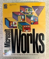 Vintage Microsoft Works Software For MS DOS- Sealed  picture