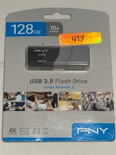 PNY Turbo Attache 3 128GB USB 3.0 Flash Drive Retractable Thumb Drive picture