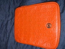 Michael Kors Persimmon Genuine Leather Ipad Case 10”x8.5” picture