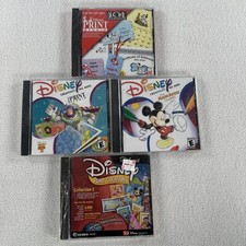 Vintage Disney Print Studio Magic Artist Print Creations CD Lot Of 4 PC Mac NEW picture