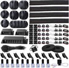 192 PCS Cable Management Kit 4 Wire Organizer Sleeve picture