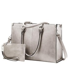 LOVEVOOK Laptop Tote Bag for Women, 15.6 Inch inch, Smoke Gray picture