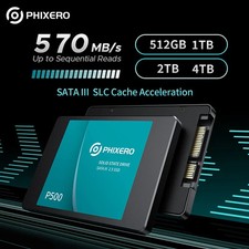 PHIXERO P500 128GB SATA SSD 3D NAND Internal SSD 2.5 Inch SATA III UP To 550MB/s picture