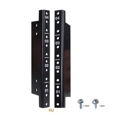 Sound Town 2-Pack 4U Steel Rack Rails, with Black Powder Coated Finish and Sc... picture