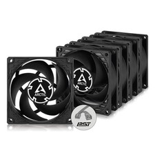 ARCTIC P8 PWM PST (Black) 5 Pack 80 mm Case Fan PWM Sharing Technology PST PC picture