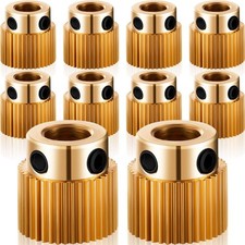 Mudder 10 Pcs 10 Pcs 40 Teeth Extruder Wheel 3D Printer Parts Drive Gear Brass E picture