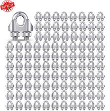 100 Pcs 1/8 Inch M3 304 Stainless Steel Cable Wire Rope Clamps picture