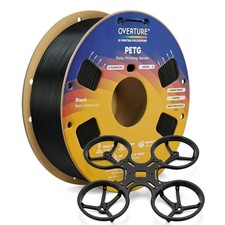 OVERTURE High Speed PETG 3D Printer Filament 1.75mm 1kg Black 300mm/s picture