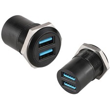 2PCS Dual Ports USB 3.0 Panel Mount Connector, Dual USB 3.0 Data Transfer and... picture