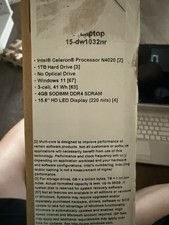 HP 15-DW1032nr laptop computer Intel 1.1Ghz Celeron  N4020 4GB RAM 1TB HDD picture