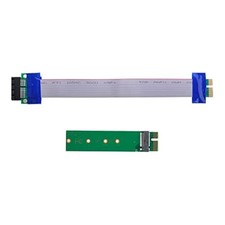 NFHK NGFF M-Key NVME AHCI SSD to PCI-E 3.0 1x x1 Vertical Adapter with Blue picture
