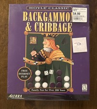 Vintage Big Box Hoyle Classic Backgammon & Cribbage (PC, 1999) - NEW SEALED picture