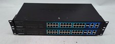 Lot of 2 TRENDnet TPE-224WS 28-Port 10/100 Web Smart PoE+ Switch picture