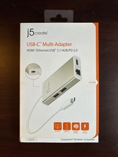 j5create JCA374 USB-C® Multi-Adapter USB 3.1 HUB/PD 3.0 TYPE-A Port X2 NEW F1 picture