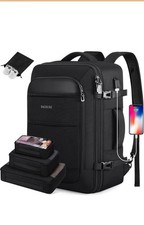Bagsure Travel Backpack Carry On Backpack 42L Flight App. LuxuryExpandable Black picture