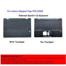 New Palmrest Backlit Keyboard For Lenovo Ideapad Yoga 720-12IKB Iron Grey picture