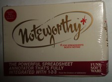 NOTEWORTHY (for spreadsheets worth noting) by Funk Software 1987 - MINT, NEW  picture