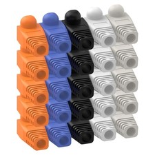 100-Pack RJ45 Strain Relief Boots, Multi-Color RJ45 Connector Covers picture